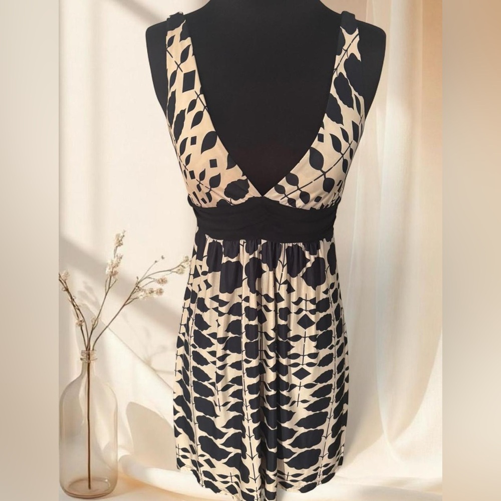 Vintage Y2K Black and cream mini babydoll dress